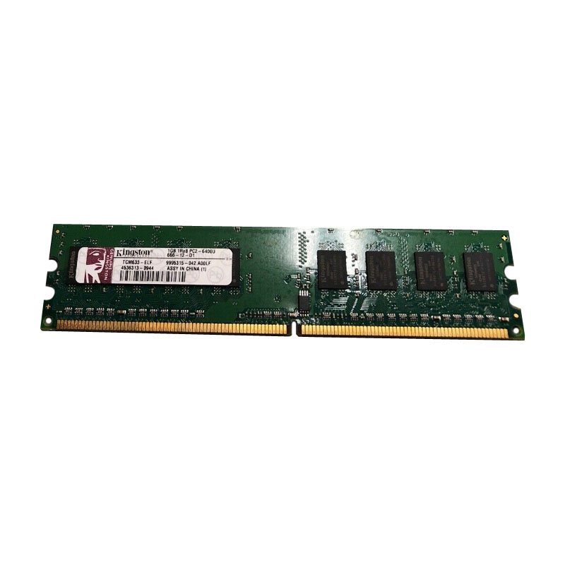 Kingston - 1GB DDR2 PC2-6400 Non-ECC Unbuffered 240-Pins Memory - TCM633-ELF