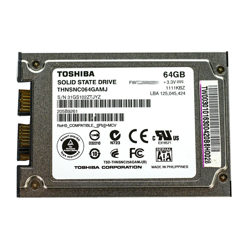 THNSNC064GAMJ.jpg Toshiba - 64GB SATA 1.8" SSD - THNSNC064GAMJ - Image 1