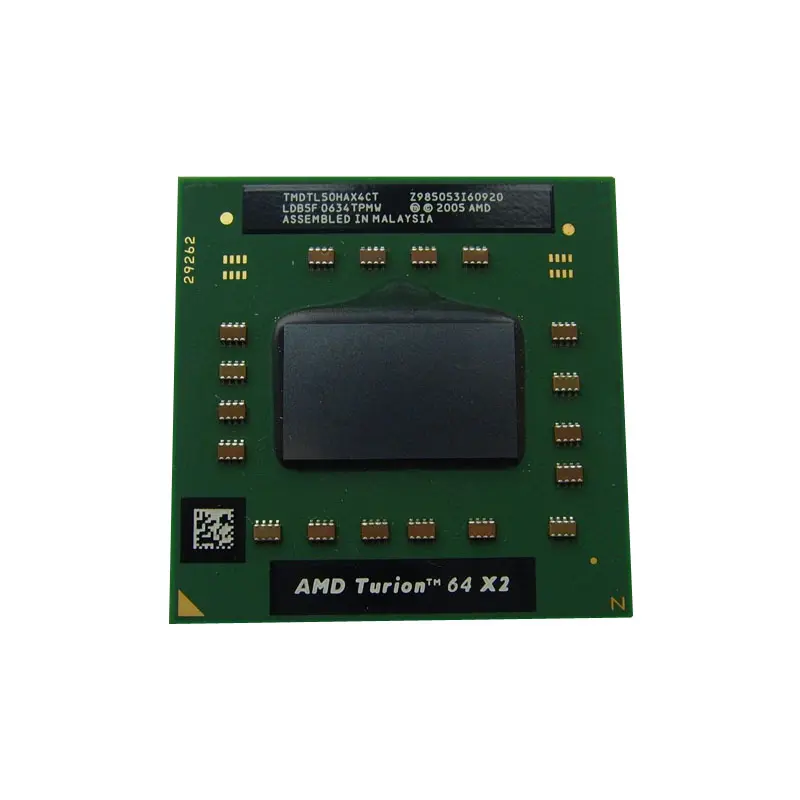 TMDTL50HAX4CT.jpg AMD - Turion 64 X2 Dual Core 1.6GHz 512KB Cache Processor Only - TMDTL50HAX4CT - Image 1