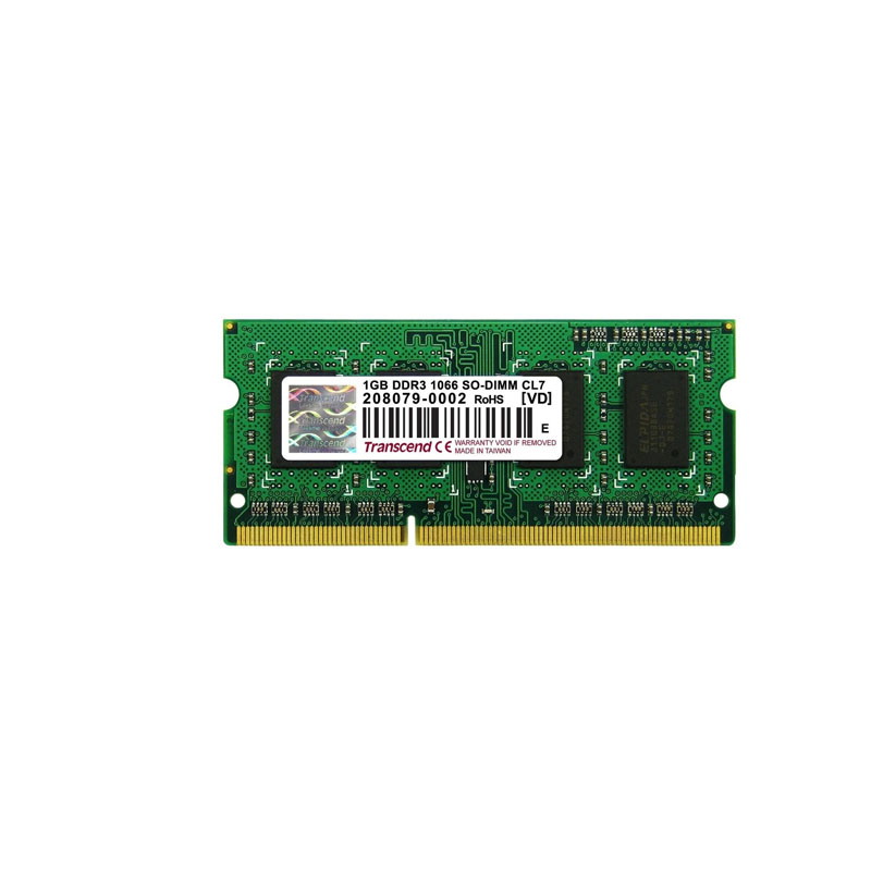 Transcend - 1GB DDR3 PC3-8500 204-Pins Memory - TS128MSK64V1U