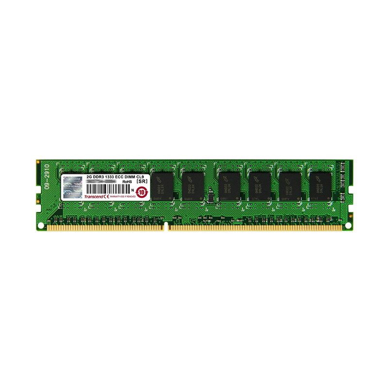 Transcend - 2GB DDR3 PC3-10600 ECC Unbuffered 240-Pins Memory - TS256MLK72V3N
