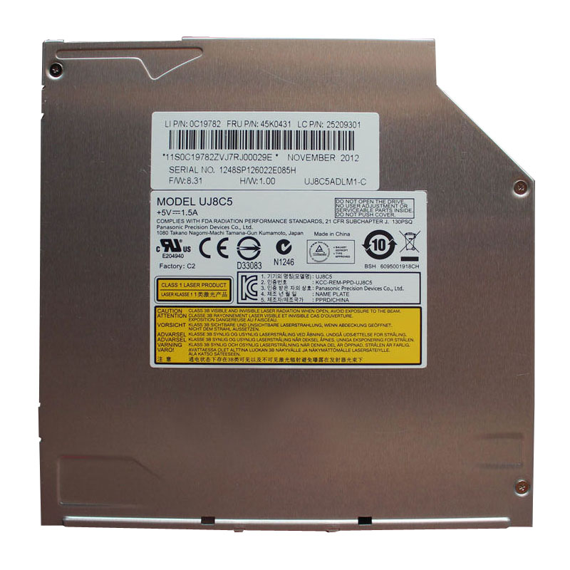 UJ8C5.jpg Panasonic - SATA Slim DVD-RW Burner Drive - UJ8C5 - Image 1