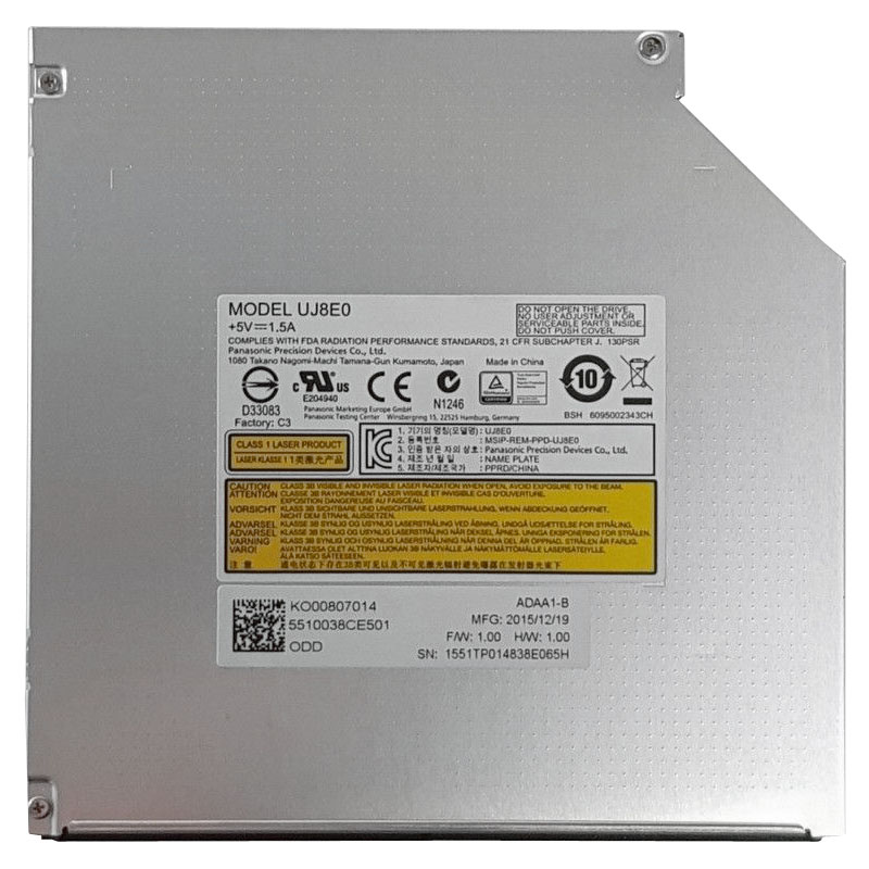 Panasonic - SATA Slimline DVD-RW Burner Optical Drive - UJ8E0