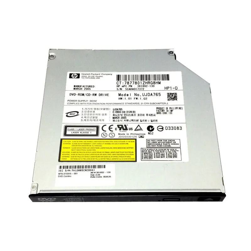 UJDA765.jpg Matsushita - 24x Multibay DVD-CD-RW Combo Drive - UJDA765 - Image 1
