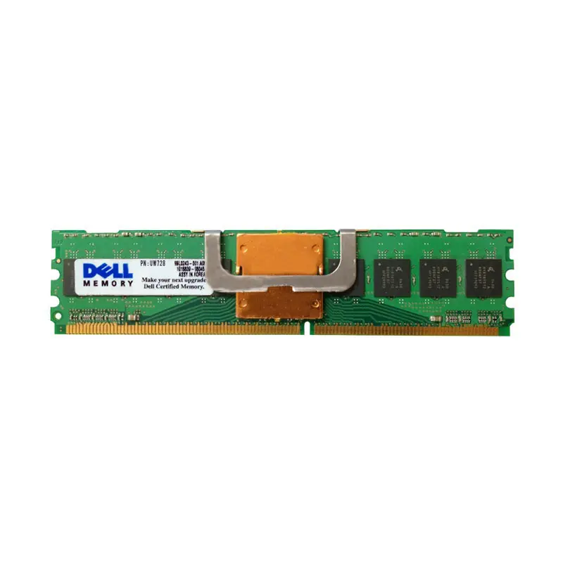 UW728.jpg Dell - 1GB DDR2 PC2-4200 ECC FULLY BUFFERED 240 Pins Memory - UW728 - Image 1
