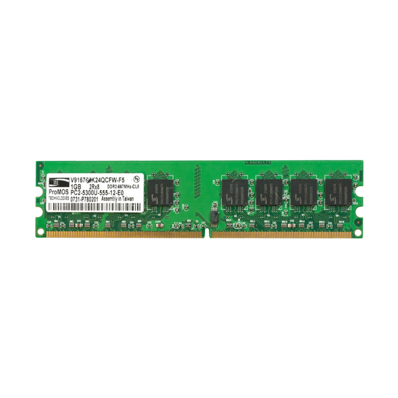 Promos - 1GB DDR2 PC2-5300 Non-ECC Unbuffered 240-Pins Memory - V916765K24QCFW-F5
