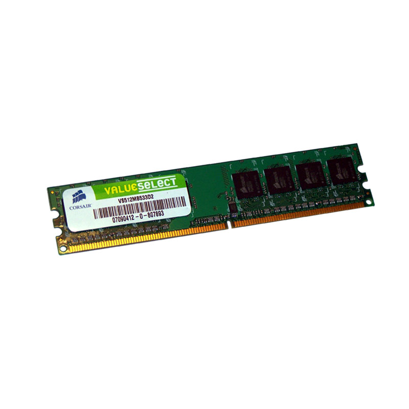 Corsair - 512MB DDR2 PC2-4200 Non-ECC Unbuffered 240-Pins Memory - VS512MB533D2