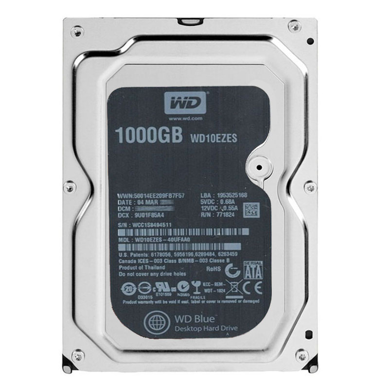Western Digital - 1TB 7.2K SATA 6.0Gbps 3.5" Hard Drive - WD10EZES-40UFAA0