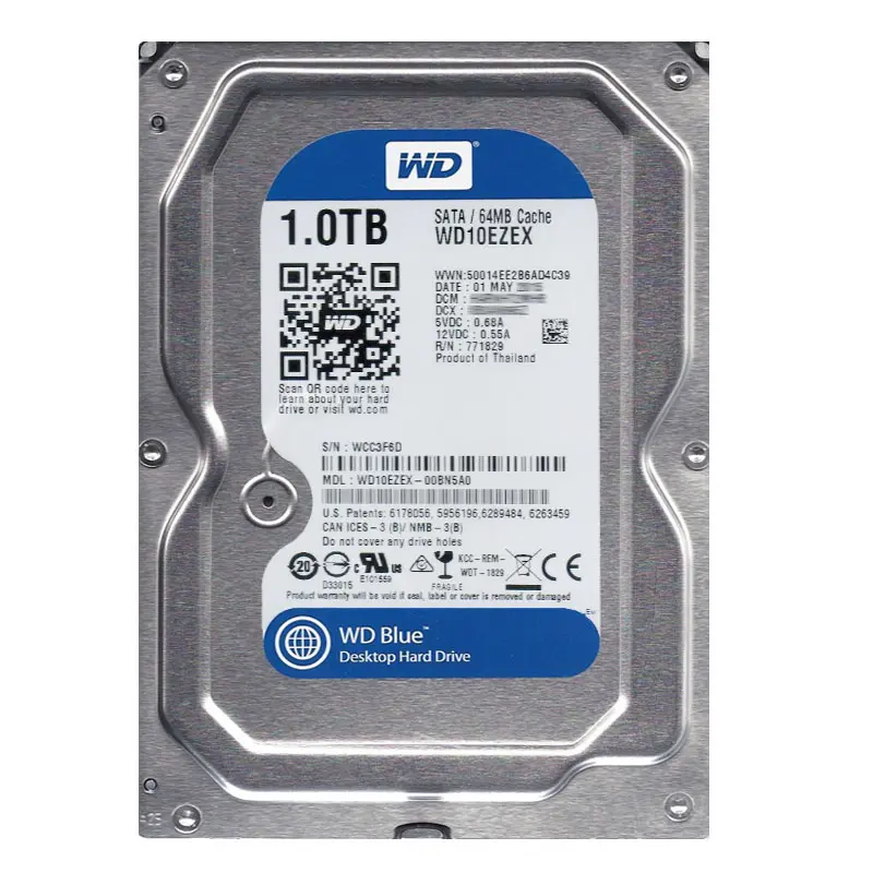 WD10EZEX-00BN5A0.jpg Western Digital - 1TB 7.2K SATA 6.0Gbps 3.5" 64MB Cache Hard Drive - WD10EZEX-00BN5A0 - Image 1