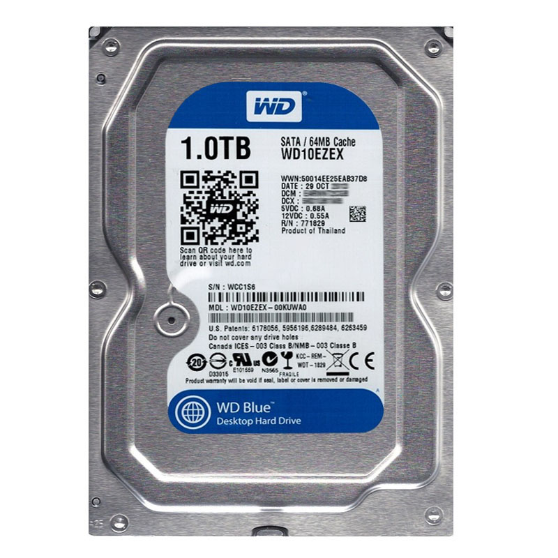 Western Digital - 1TB 7.2K SATA 6.0Gbps 3.5" 64MB Cache Hard Drive - WD10EZEX-00KUWA0