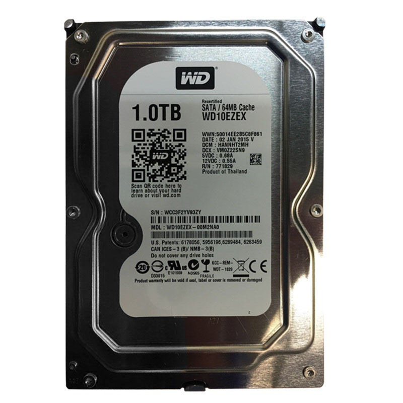 Western Digital - 1TB 7.2K SATA 6.0Gbps 3.5" 64MB Cache Hard Drive - WD10EZEX-00M2NA0