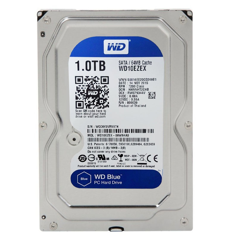 Western Digital - 1TB 7.2K SATA 6.0Gbps 3.5" 64MB Cache Hard Drive - WD10EZEX-00WN4A0