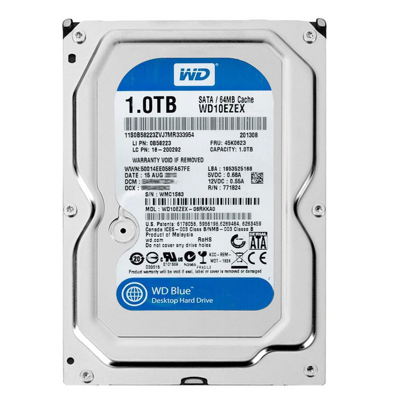 Western Digital - 1TB 7.2K SATA 6.0Gbps 3.5" 64MB Cache Hard Drive - WD10EZEX-08RKKA0