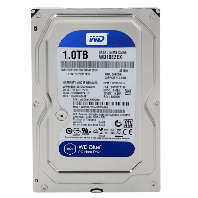 Western Digital - 1TB 7.2K SATA 3.5" 64MB Cache Hard Drive - WD10EZEX-08WN4A0