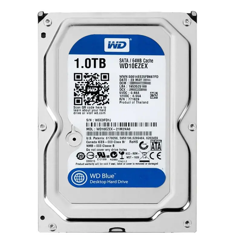 WD10EZEX-21M2NA0.jpg Western Digital - 1TB 7.2K SATA 6.0Gbps 3.5" 64MB Cache Hard Drive - WD10EZEX-21M2NA0 - Image 1