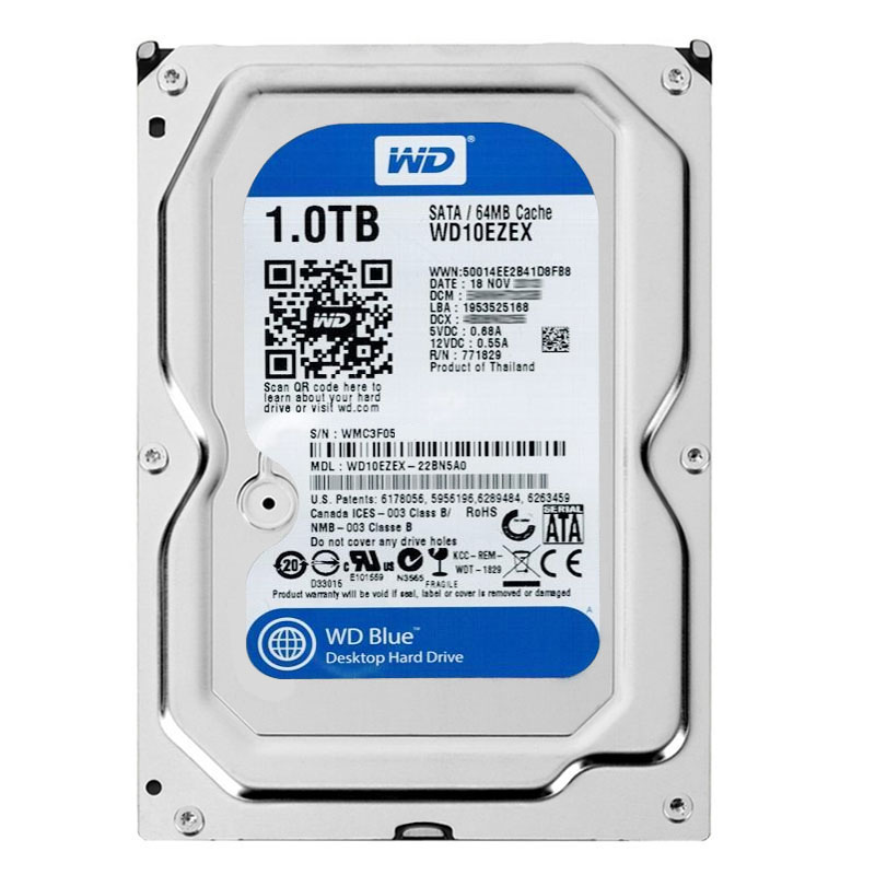 Western Digital - 1TB 7.2K SATA 6.0Gbps 3.5" 64MB Cache Hard Drive - WD10EZEX-22BN5A0