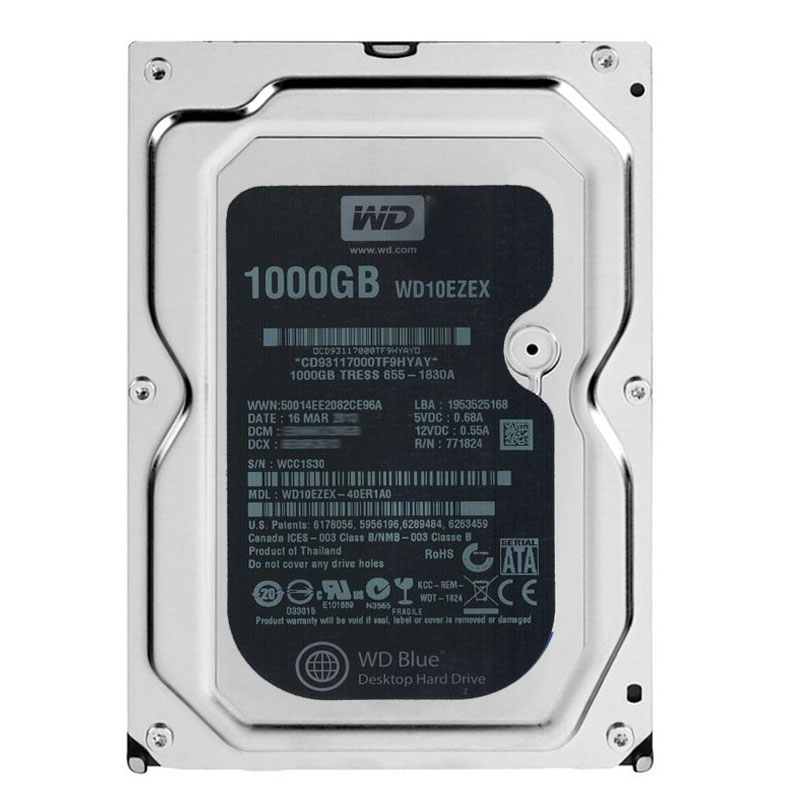 Western Digital - 1TB 7.2K SATA 6.0Gbps 3.5" 64MB Cache Hard Drive - WD10EZEX-40ER1A0