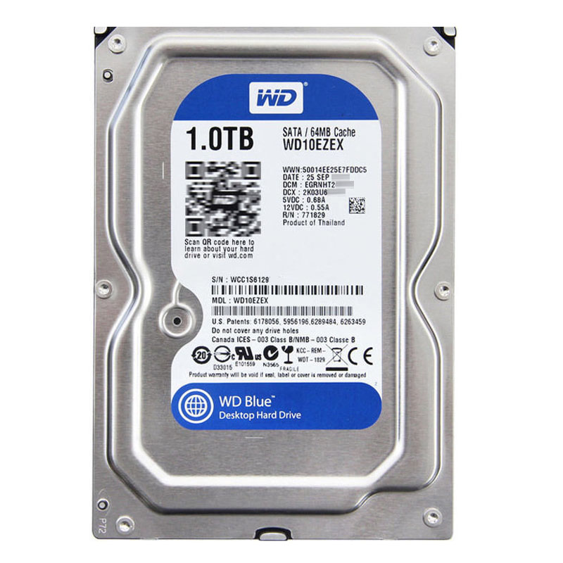 Western Digital - 1TB 7.2K SATA 6.0Gbps 3.5" 64MB Hard Drive - WD10EZEX