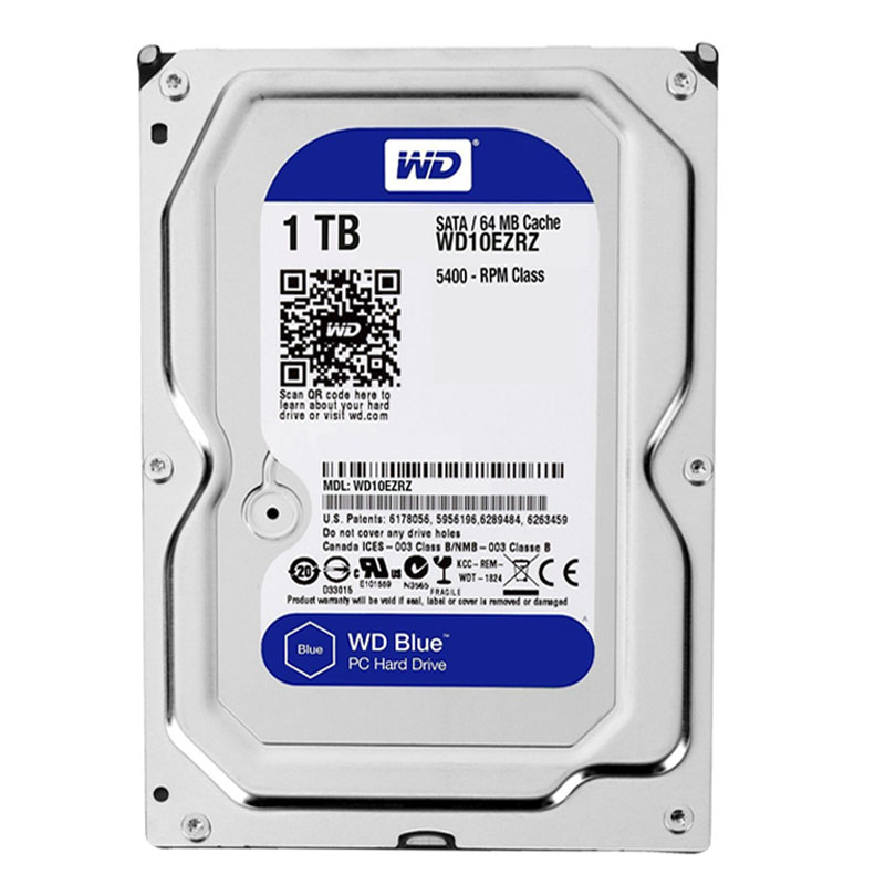 Western Digital - 1TB 5.4K SATA 6.0Gbps 3.5" 64MB Hard Drive - WD10EZRZ