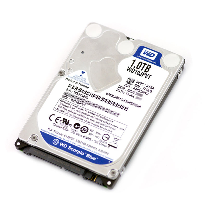 Western Digital - 1TB 5.4K SATA 3.0Gbps 2.5" 8MB Hard Drive - WD10JPVT