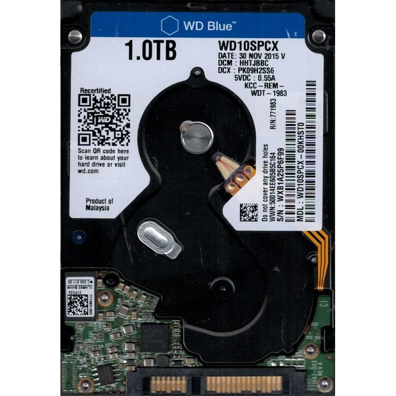 Western Digital - 1TB SATA 2.5" Hard Drive - WD10SPCX-00KHST0