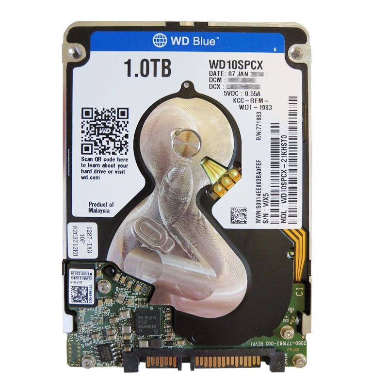 Western Digital - 1TB 5.4K SATA 6.0Gbps 2.5" 16MB Cache Hard Drive - WD10SPCX-21KHST0