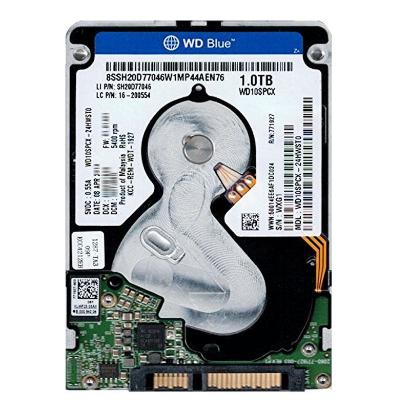 Western Digital - 1TB 5.4K SATA 6.0Gbps 2.5" 16MB Cache Hard Drive - WD10SPCX-24HWST0