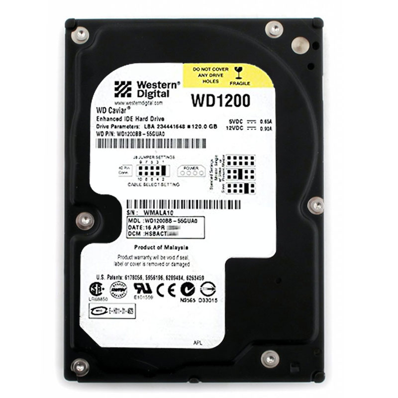 Western Digital - 120GB 7.2K IDE Ultra-ATA/100 3.5" 2MB Cache Hard Drive - WD1200BB-55GUA0