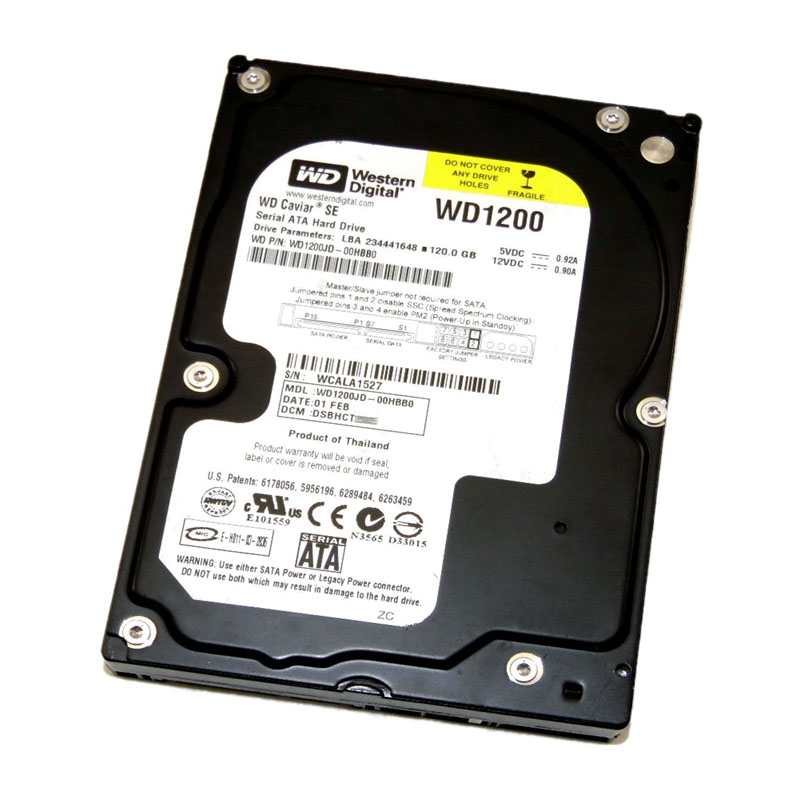 WD1200JD-00HBB0.jpg Western Digital - 120GB 7.2K SATA 1.5Gbps 3.5" 8MB Cache Hard Drive - WD1200JD-00HBB0 - Image 1