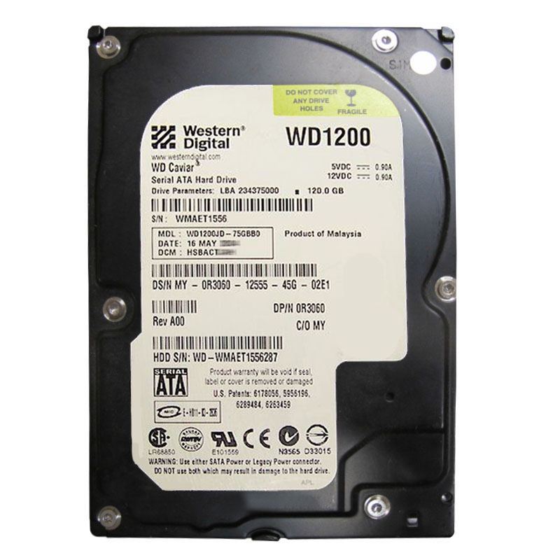 Western Digital - 120GB 7.2K SATA 1.5Gbps 3.5" 8MB Cache Hard Drive - WD1200JD-75GBB0
