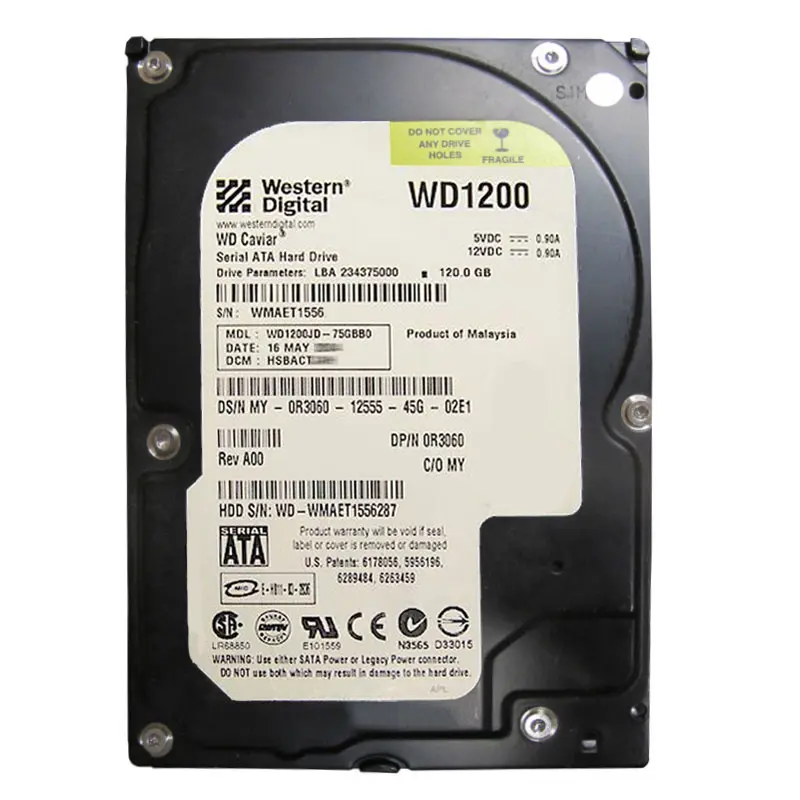 WD1200JD-75GBB0.jpg Western Digital - 120GB 7.2K SATA 1.5Gbps 3.5" 8MB Cache Hard Drive - WD1200JD-75GBB0 - Image 1