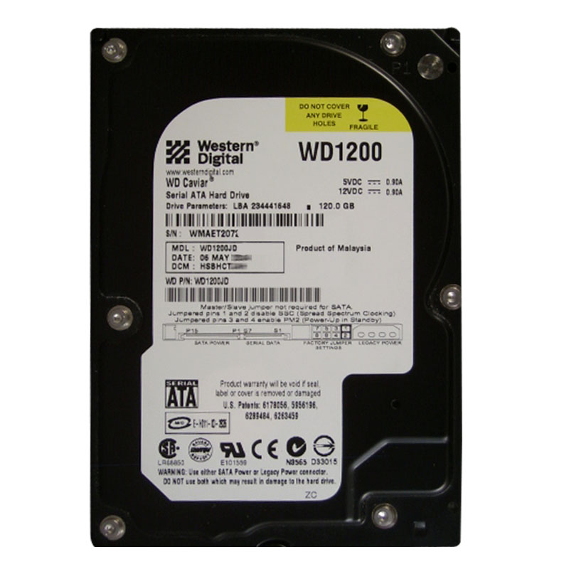 WD1200JD.jpg Western Digital - 120GB 7.2K SATA 1.5Gbps 3.5" 8MB Hard Drive - WD1200JD - Image 1