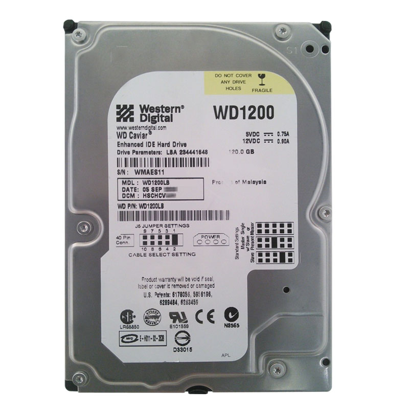 Western Digital - 120GB 7.2K Ultra-ATA/100 3.5" 2MB Cache Hard Drive - WD1200LB