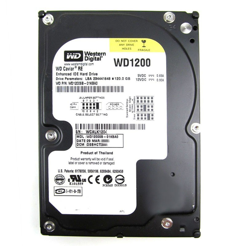 Western Digital - 120GB 7.2K ATA/100 3.5" 8MB Cache Hard Drive - WD1200SB-01KBA0