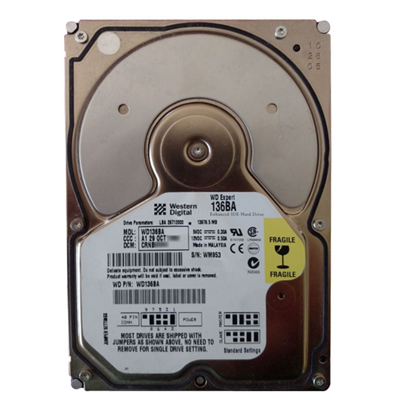 Western Digital - 13.6GB 7.2K Ultra-ATA/66 3.5" 2MB Cache Hard Drive - WD136BA