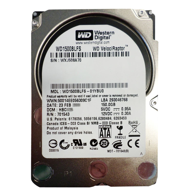 Western Digital - 150GB 10K SATA 3.0Gbps 2.5" 16MB Hard Drive - WD1500BLFS-01YBU0