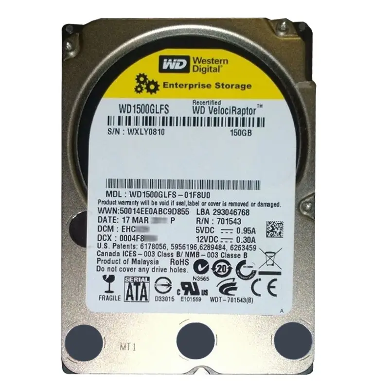 WD1500GLFS-01F8U0.jpg Western Digital - 150GB 10K SATA 3.0Gbps 3.5" 16MB Hard Drive - WD1500GLFS-01F8U0 - Image 1