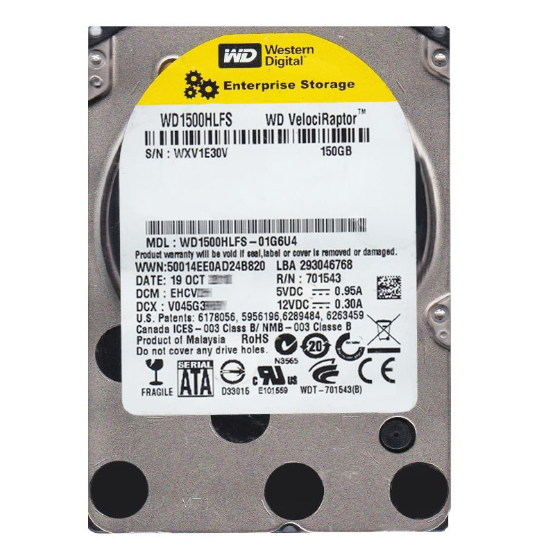 Western Digital - 150GB 10K SATA 3.0Gbps 3.5" 16MB Hard Drive - WD1500HLFS-01G6U4