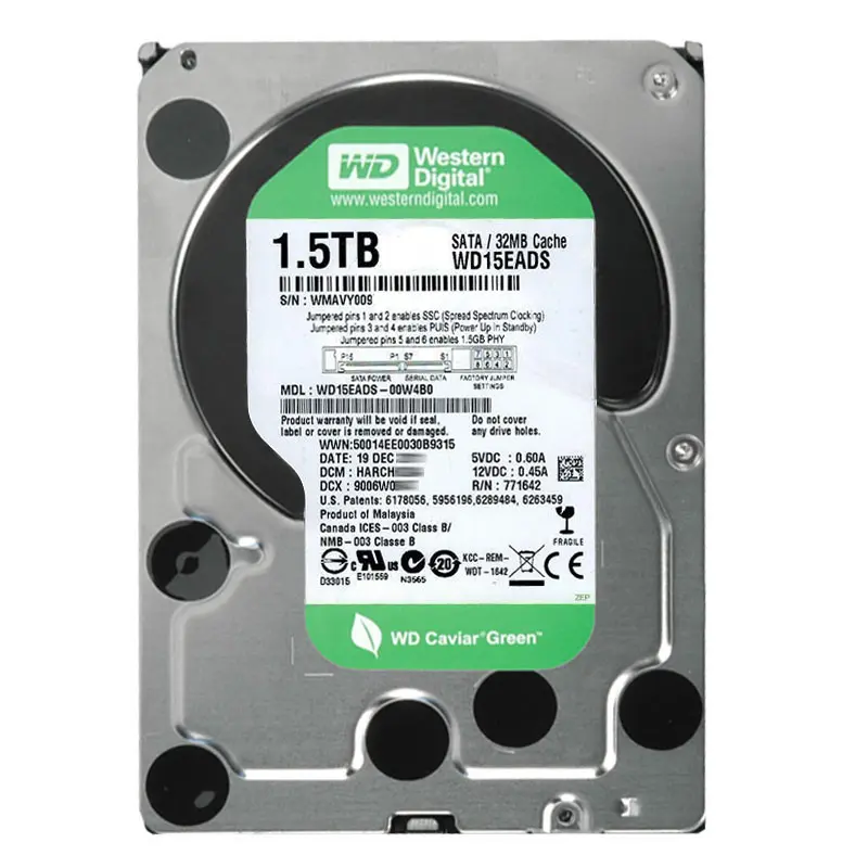 WD15EADS-00W4B0.jpg Western Digital - 1.5TB IntelliPower SATA 3.0Gbps 3.5" 32MB Cache Hard Drive - WD15EADS-00W4B0 - Image 1