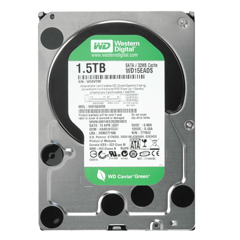Western Digital - 1.5TB IntelliPower SATA 3.0Gbps 3.5" 32MB Hard Drive - WD15EADS