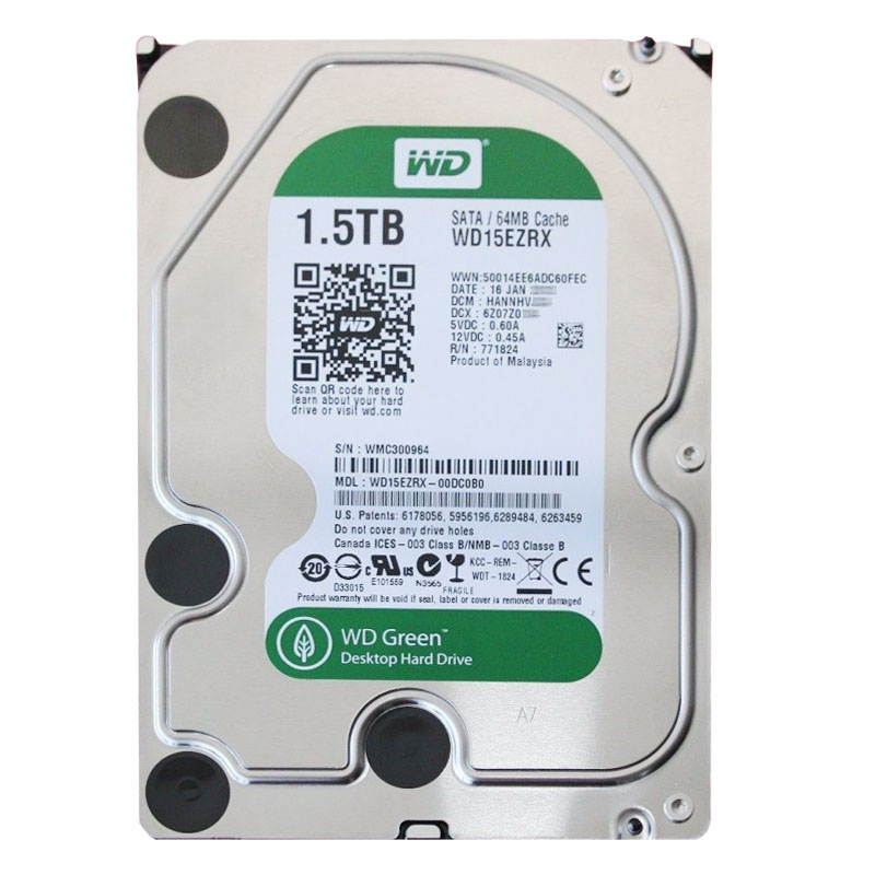 Western Digital - 1.5TB IntelliPower SATA 6.0Gbps 3.5" 64MB Hard Drive - WD15EZRX-00DC0B0