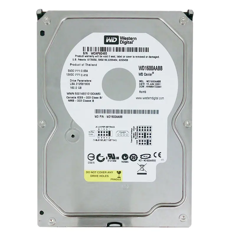 WD1600AABB.jpg Western Digital - 160GB 7.2K Ultra-ATA/100 3.5" 2MB Cache Hard Drive - WD1600AABB - Image 1