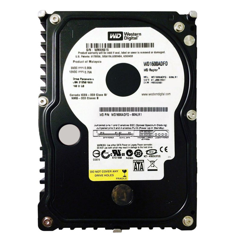 Western Digital - 160GB 10K SATA 1.5Gbps 3.5" 16MB Cache Hard Drive - WD1600ADFD-60NLR1