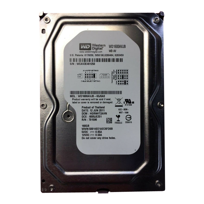 Western Digital - 160GB 7.2K IDE 3.5" 8MB Cache Hard Drive - WD1600AVJB-63J5A0