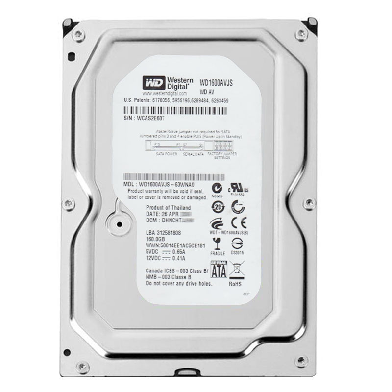 Western Digital - 160GB 7.2K IDE Ultra-ATA/100 3.5" 8MB Cache Hard Drive - WD1600AVJS-63WNA0