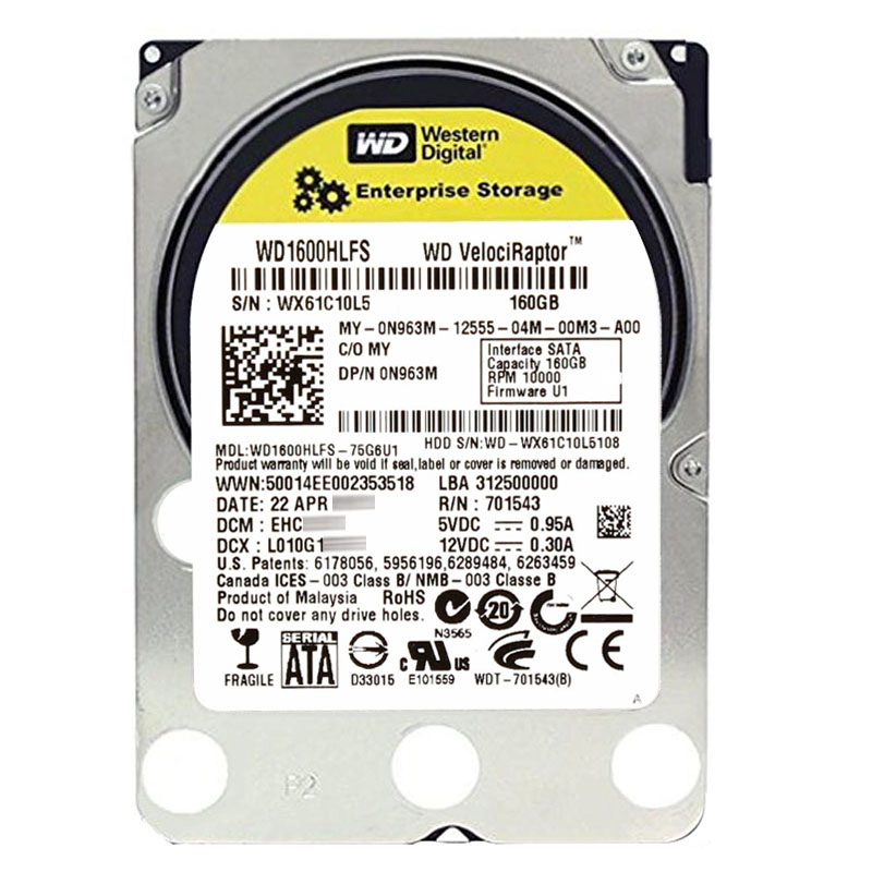 Western Digital - 160GB 10K SATA 3.0Gbps 2.5" 16MB Hard Drive - WD1600HLFS-75G6U1