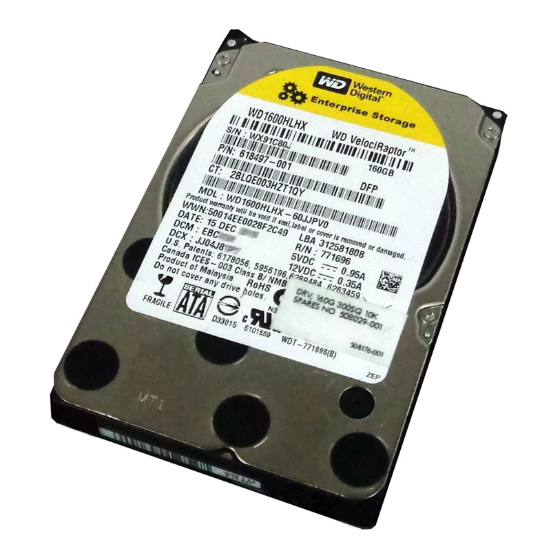 WD1600HLHX-60JJPV0.jpg Western Digital - 160GB 10K SATA 6.0Gbps 3.5" 32MB Cache Hard Drive - WD1600HLHX-60JJPV0 - Image 1