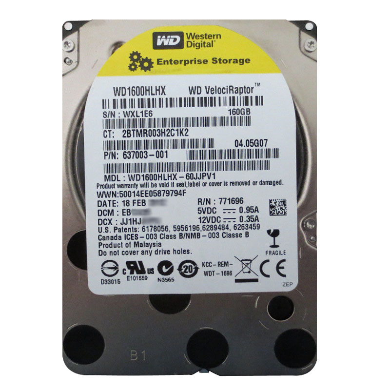 Western Digital - 160GB 10K SATA 6.0Gbps 3.5" 32MB Cache Hard Drive - WD1600HLHX-60JJPV1