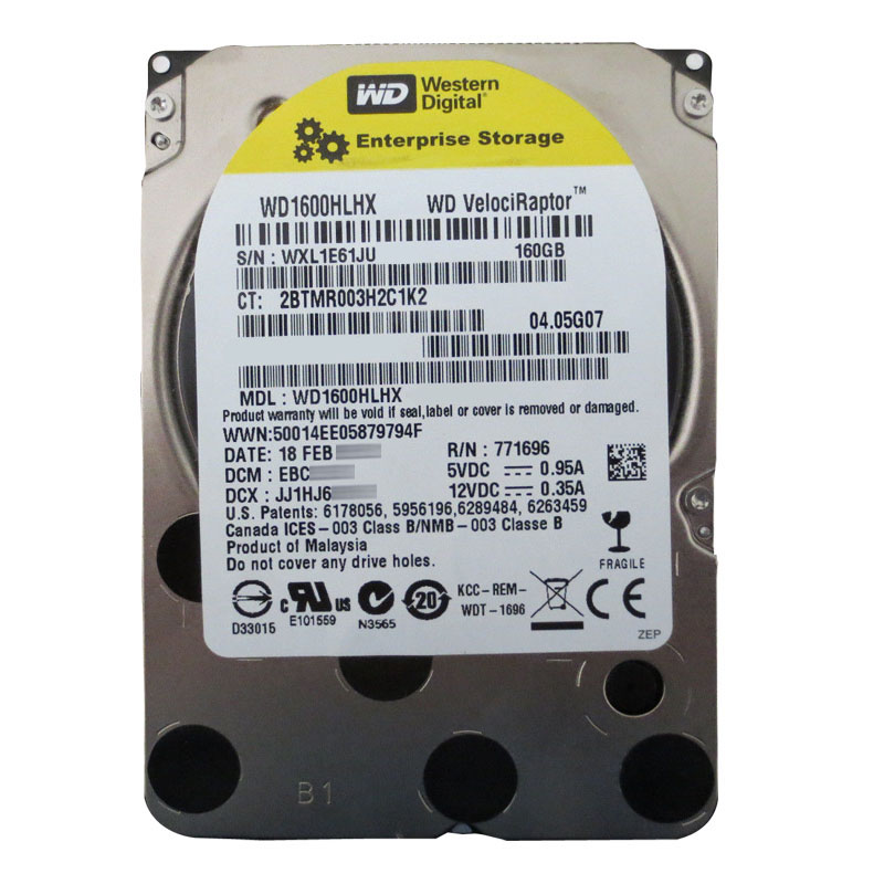 Western Digital - 160GB 10K SATA 6.0Gbps 3.5" 32MB Hard Drive - WD1600HLHX