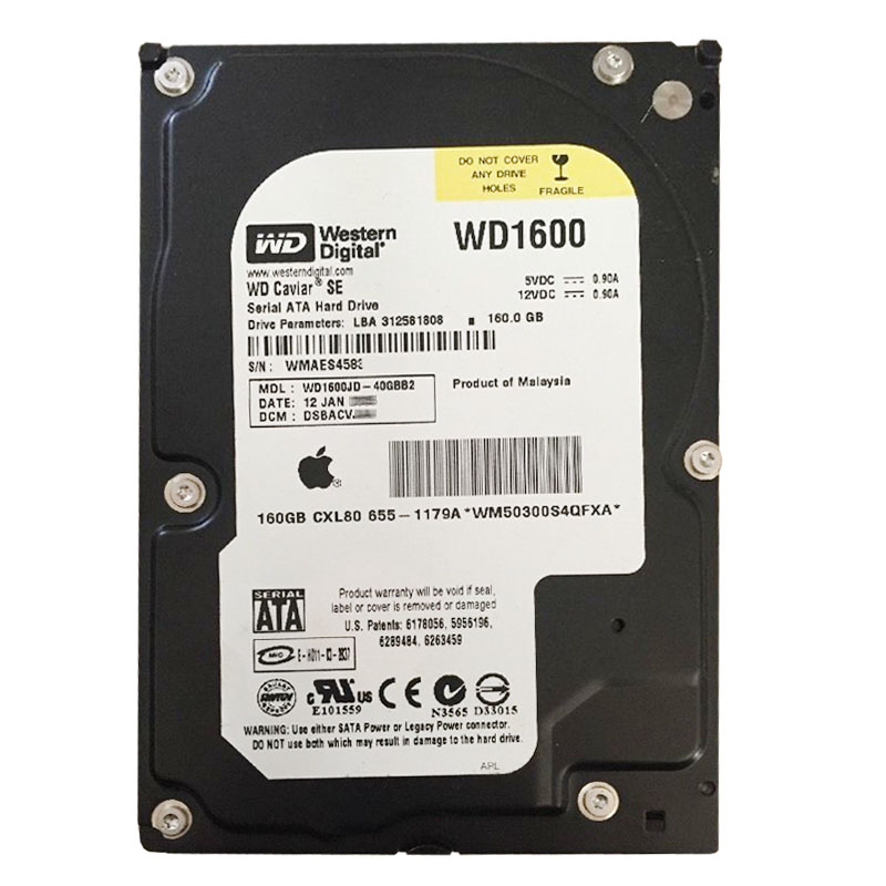 Western Digital - 160GB 7.2K SATA 1.5Gbps 3.5" 8MB Hard Drive - WD1600JD-40GBB2